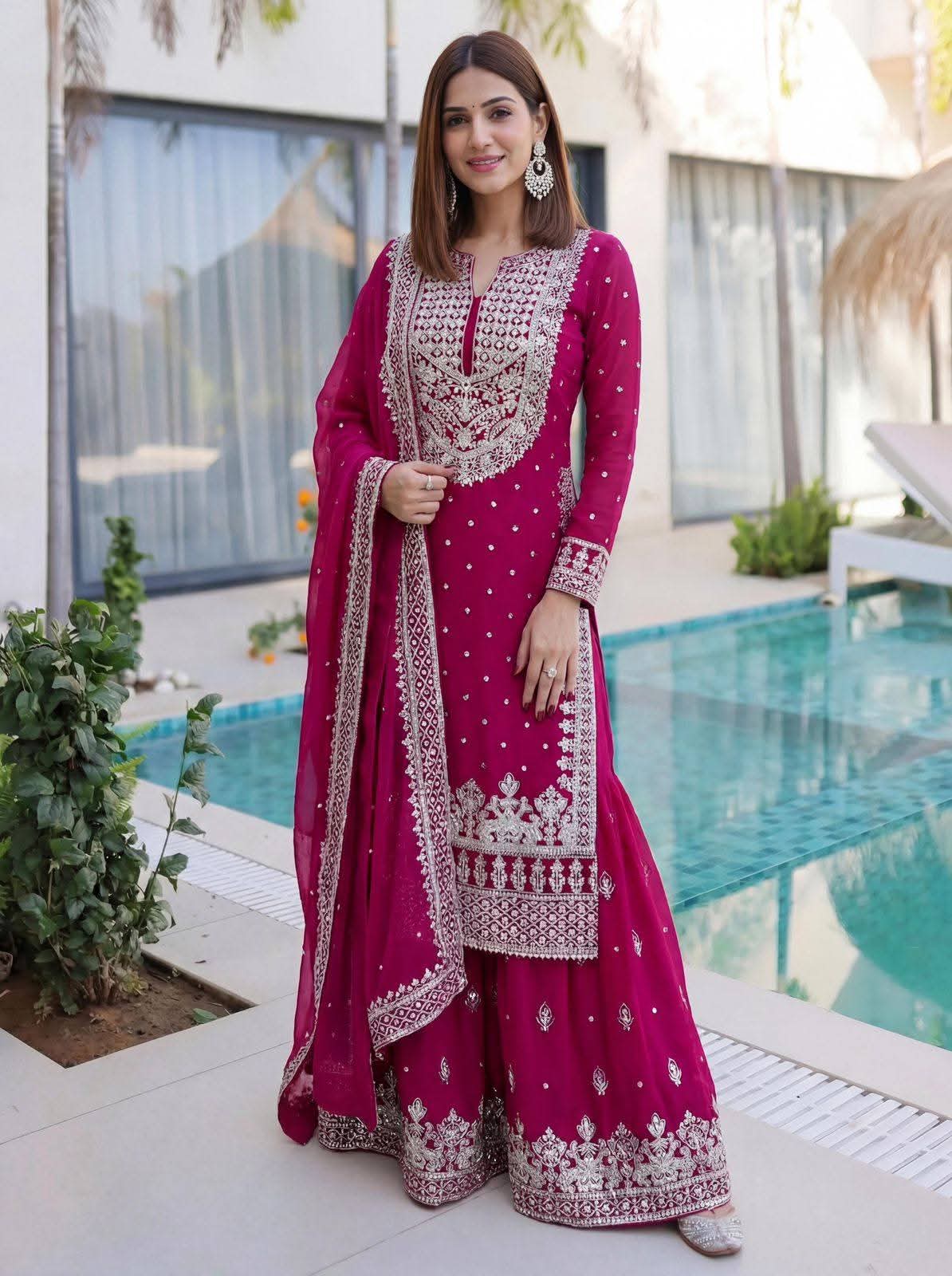Premium Soft Jorjet Three piece