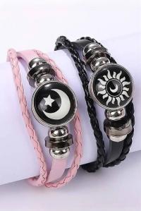 Trendy Couple Sun Moon Bracelet