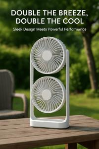 Double-Head High Wind Air Circulation Desktop Portable Fan