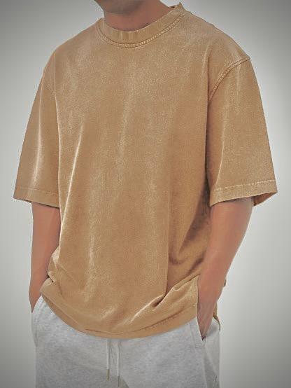 ACID WASH DROP SHOULDER T-SHIRT