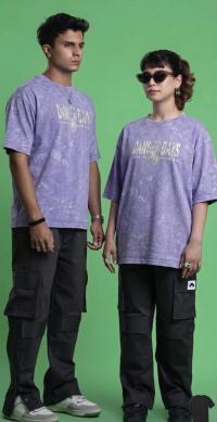ACID WASH DROP SHOULDER T-SHIRT
