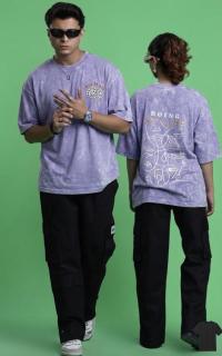 ACID WASH DROP SHOULDER T-SHIRT
