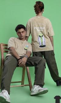 ACID WASH DROP SHOULDER T-SHIRT
