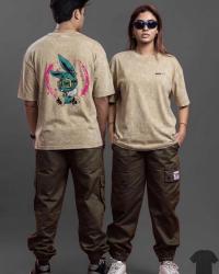 ACID WASH DROP SHOULDER T-SHIRT
