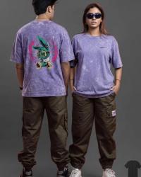 ACID WASH DROP SHOULDER T-SHIRT