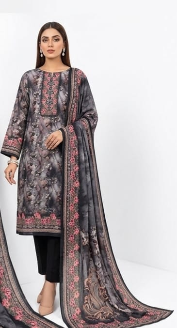 Unstitch Printed Three Piece