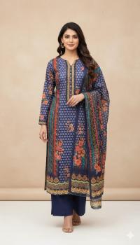 Unstitch Printed Three Piece