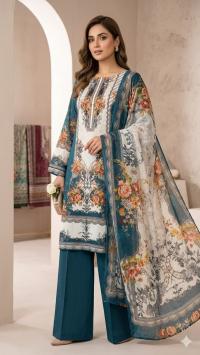 Unstitch Printed Three Piece
