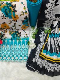 Unstitch Printed Three Piece