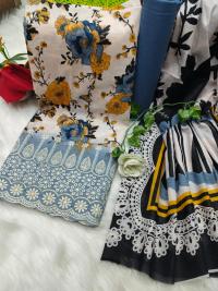 Unstitch Printed Three Piece