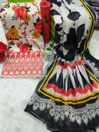 Unstitch Printed Three Piece