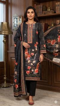 Unstitch Digital Print Three Piece