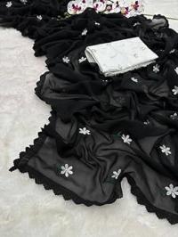 Georgette Sharee With Blouse Piece