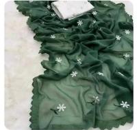 Georgette Sharee With Blouse Piece