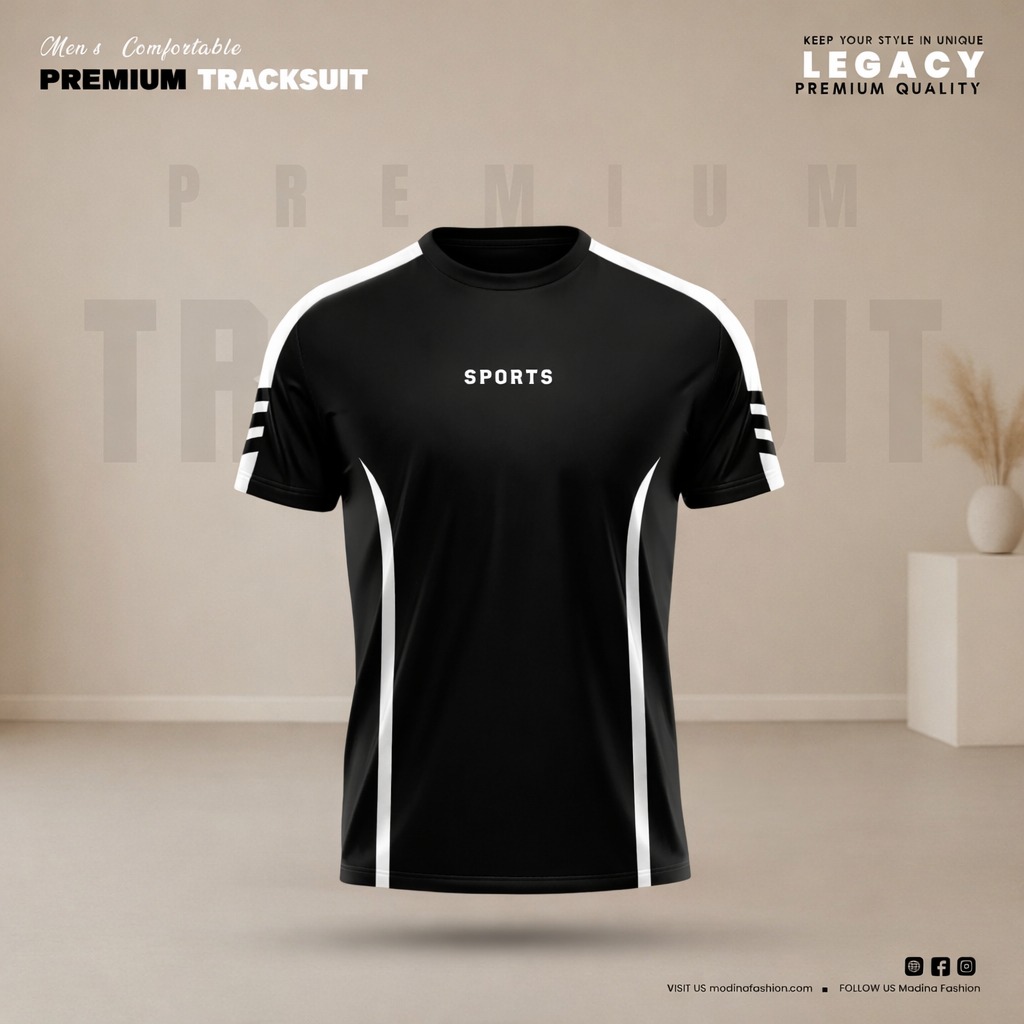 Stylish Half Sleeve Sports T-shirt