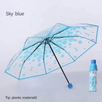 Transparent Cherry Blossom Folding Umbrella