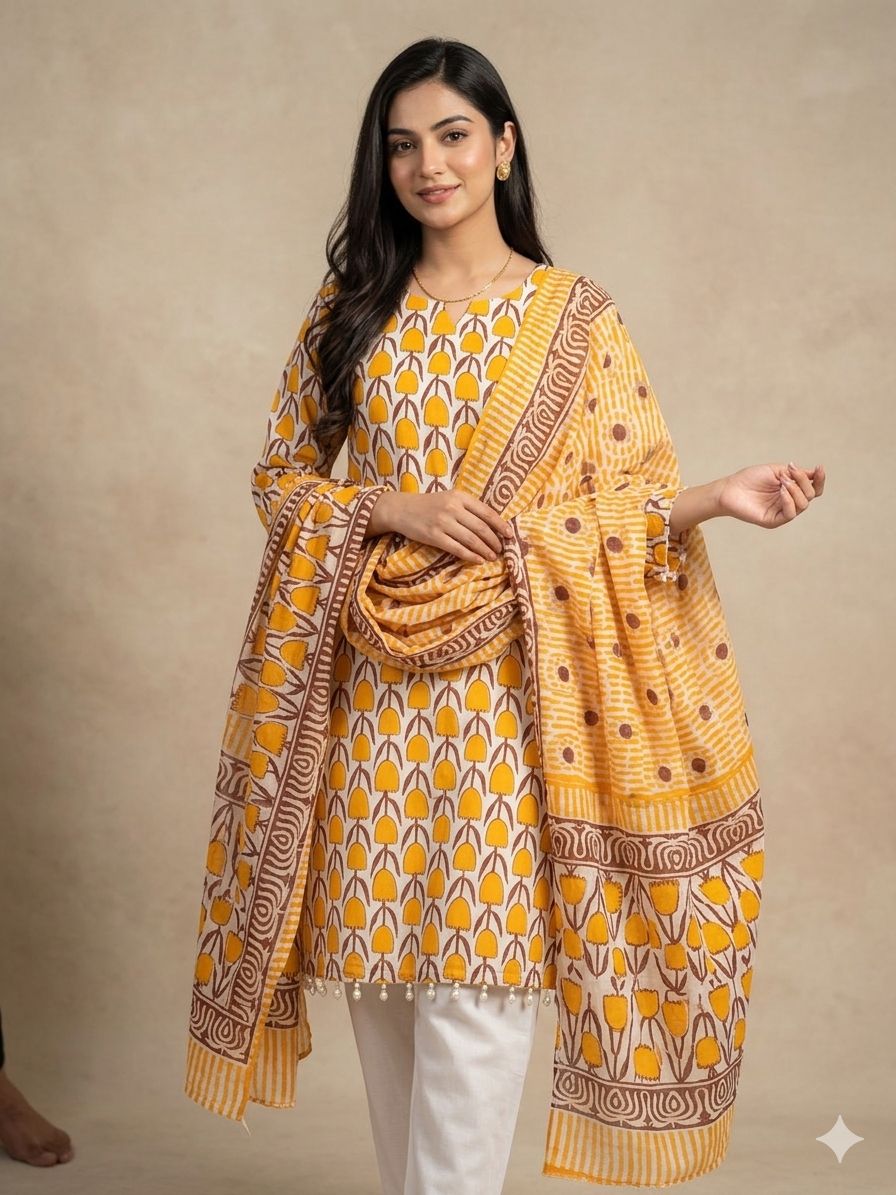 Printed Three Piece
