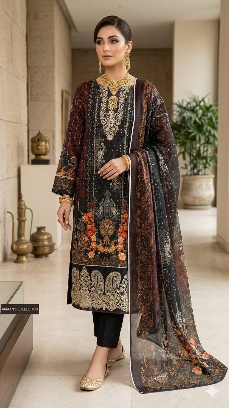Pakistani Zam Zam Three Piece Unstitch