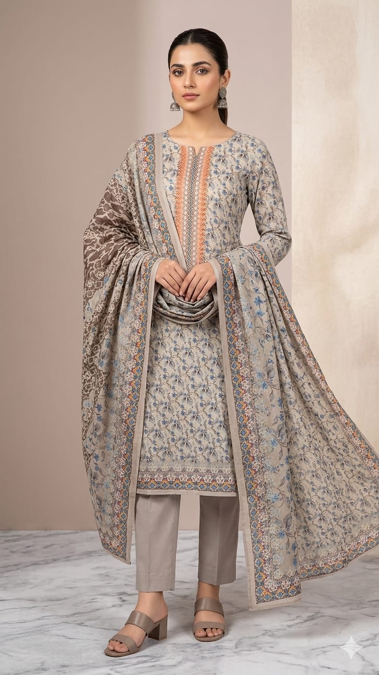 Pakistani Zam Zam Three Piece Unstitch