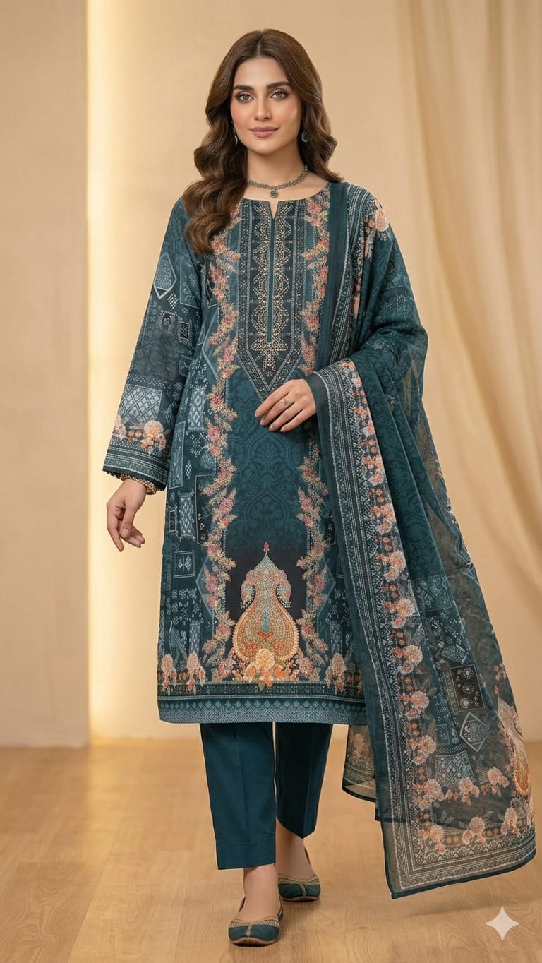Pakistani Zam Zam Three Piece Unstitch