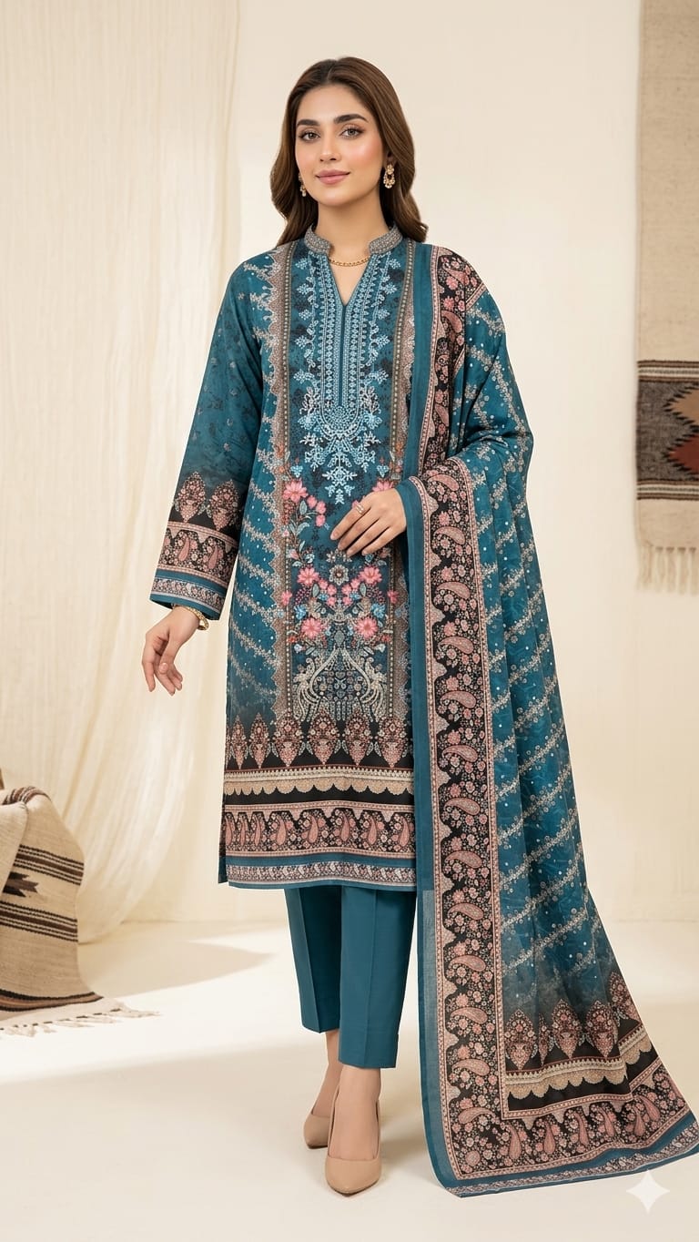 Pakistani Zam Zam Three Piece Unstitch