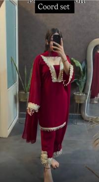 Georgette Sequence Three Piece
