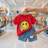 Kids Tshirt and Denim Short Pant Set