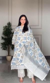 Pocket Kurti Three Piece