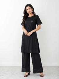 Ladies Long Tshirt and Pant Set