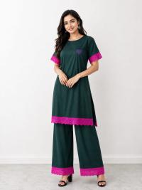 Ladies Long Tshirt and Pant Set