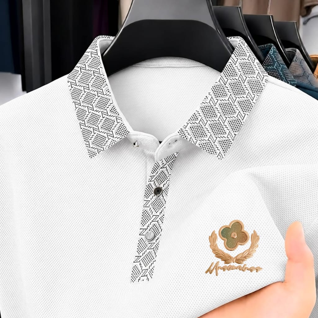 Premium Polo Shirt with China Sticker