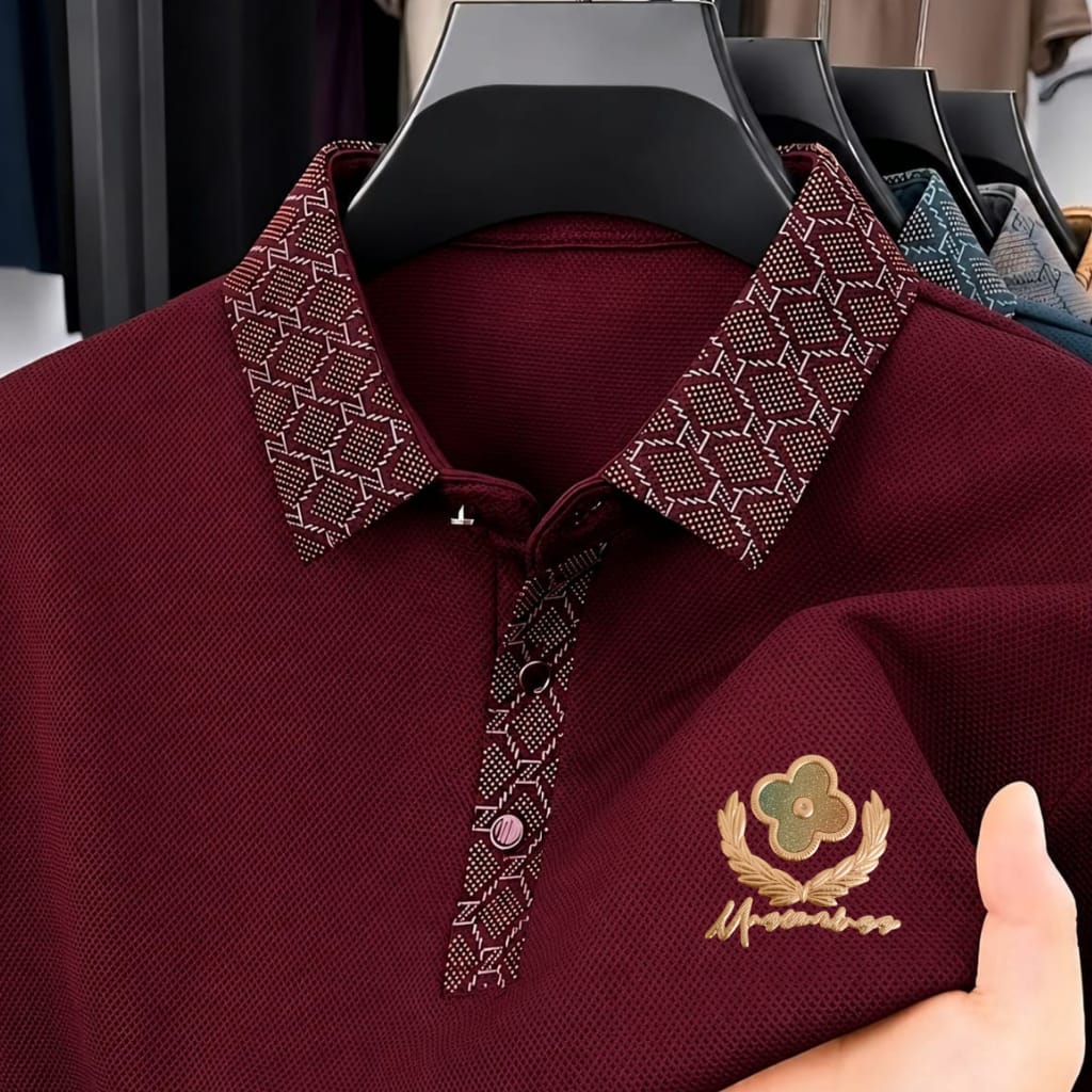 Premium Polo Shirt with China Sticker