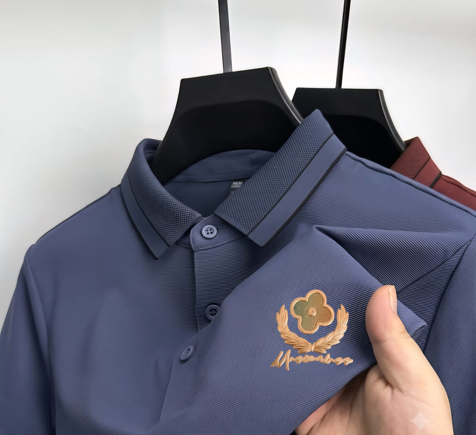 Premium Polo Shirt with China Sticker