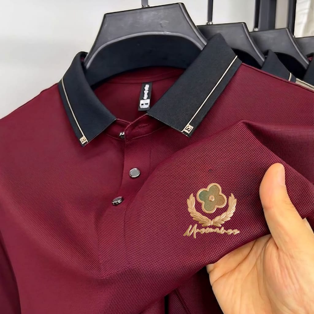 Premium Polo Shirt with China Sticker