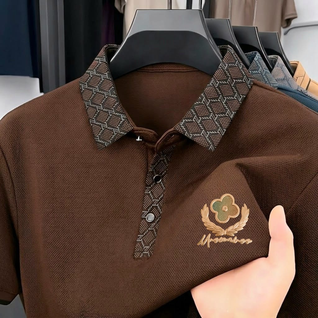 Premium Polo Shirt with China Sticker