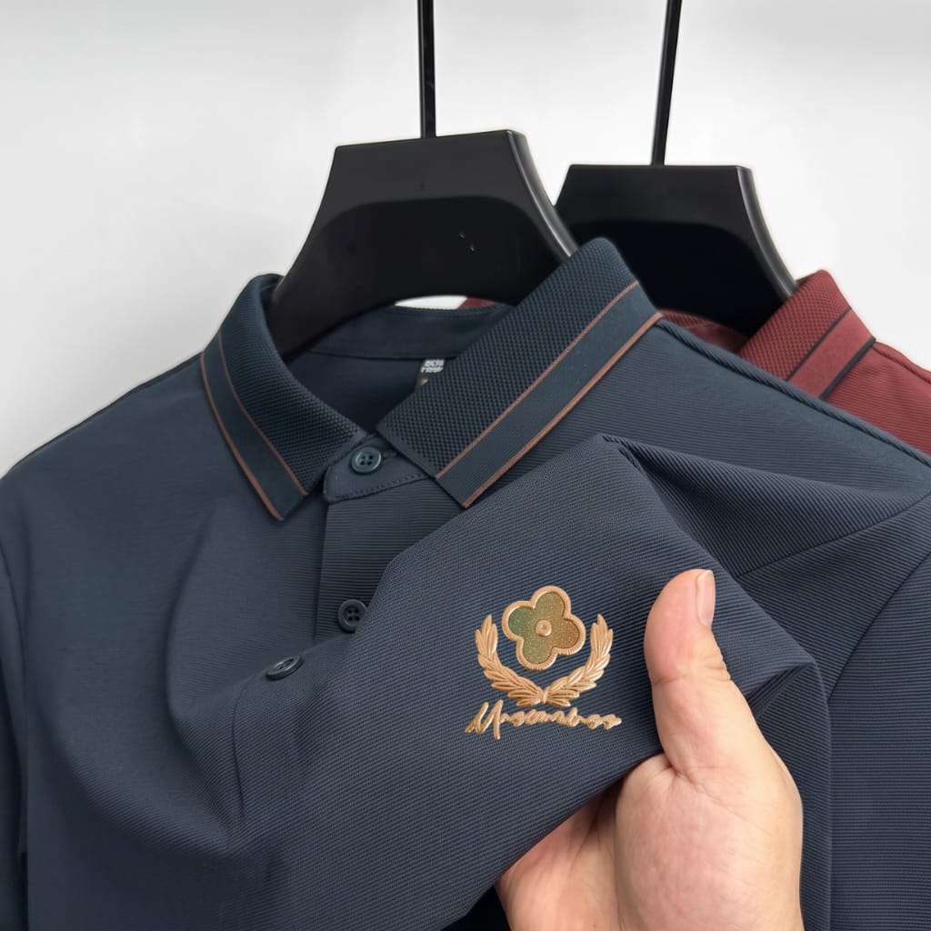 Premium Polo Shirt with China Sticker