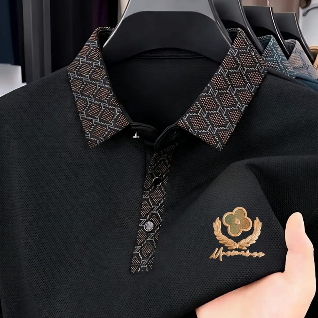 Premium Polo Shirt with China Sticker
