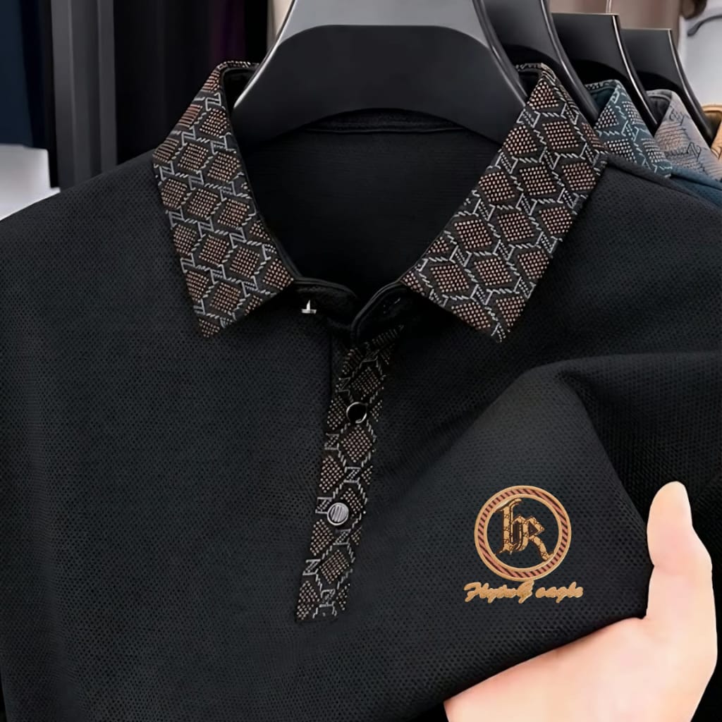 Premium Polo Shirt with China Sticker