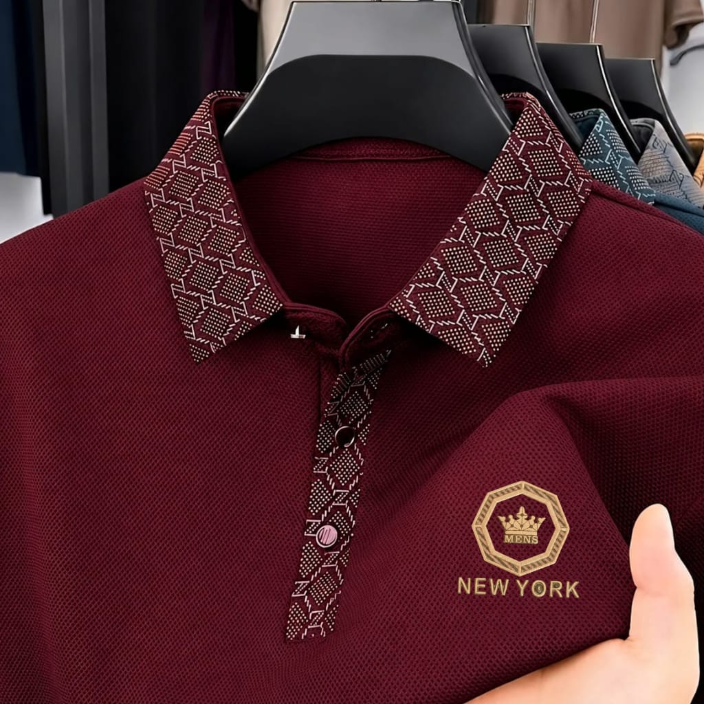 Premium Polo Shirt with China Sticker