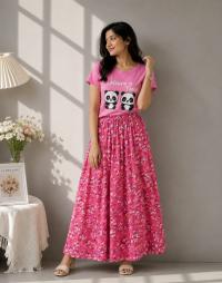 Linen Skirt and Tshirt Set