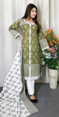 Cotton Readymade Three Piece