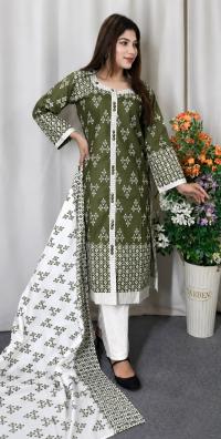 Cotton Readymade Three Piece