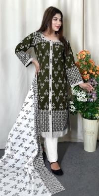 Cotton Readymade Three Piece