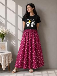 Linen Skirt and Tshirt Set