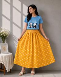 Linen Skirt and Tshirt Set