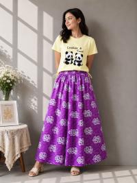 Linen Skirt and Tshirt Set