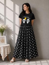 Linen Skirt and Tshirt Set