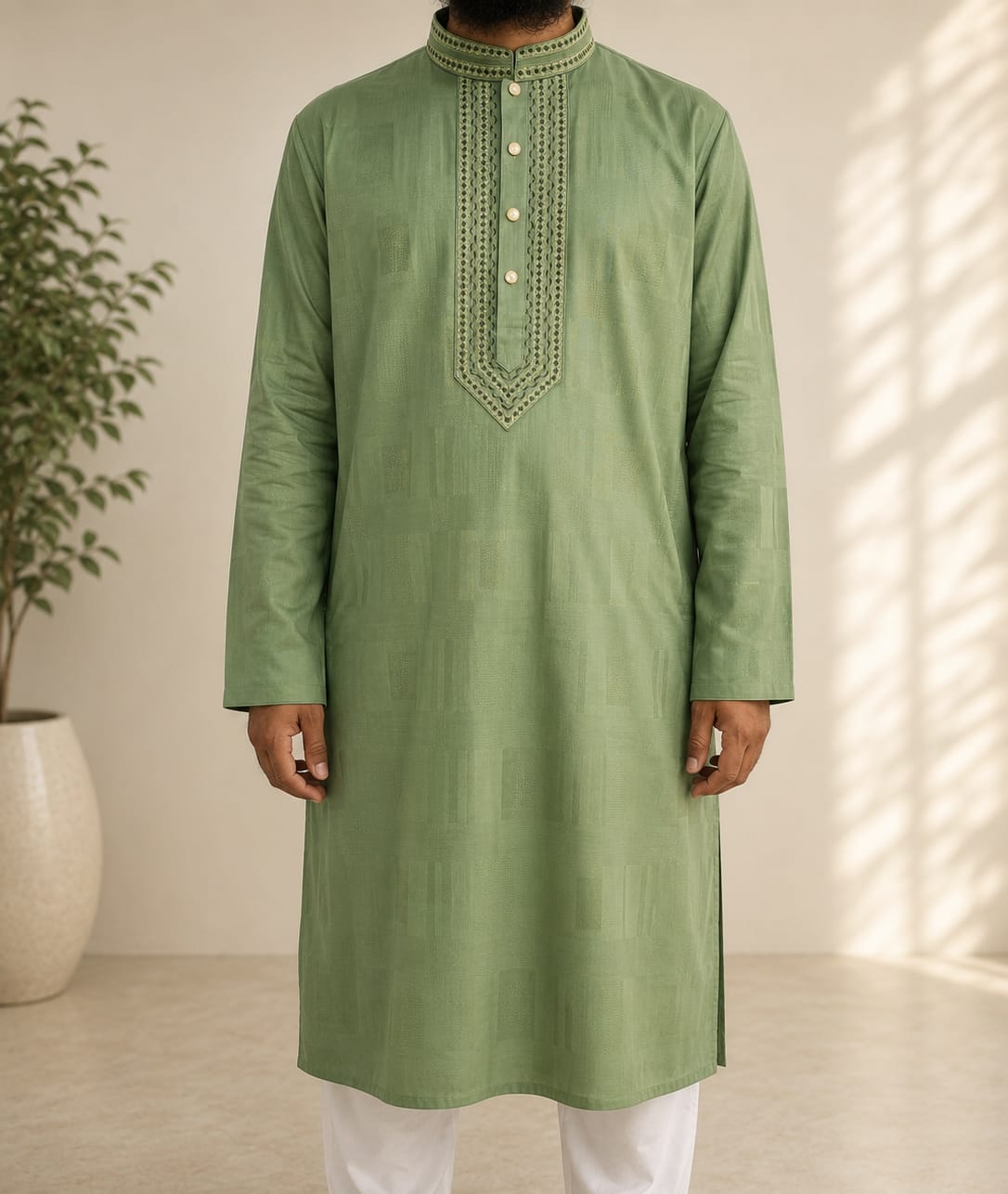 Premium Cotton Embroidery Panjabi