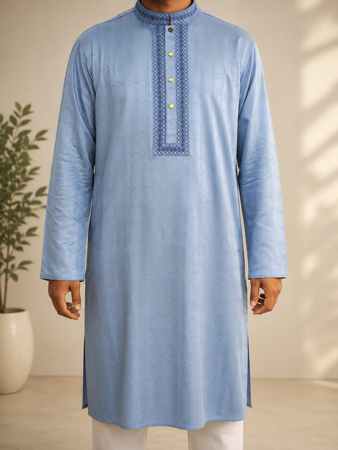 Premium Cotton Embroidery Panjabi