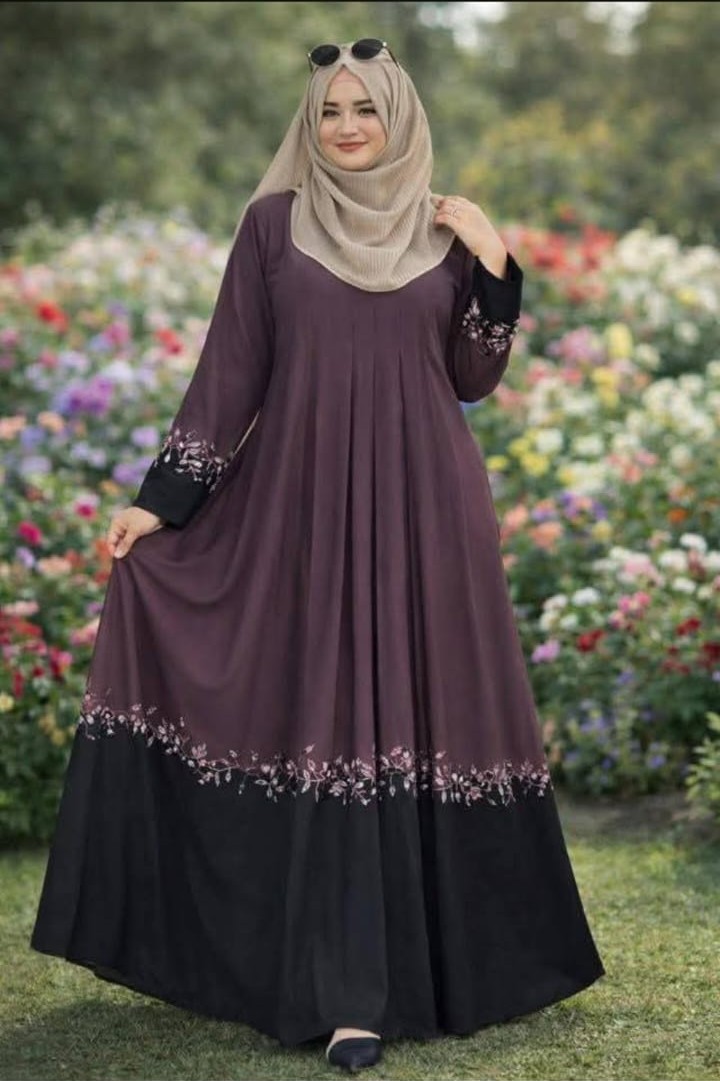 Embroidery Contrast Borka (Only Borka)